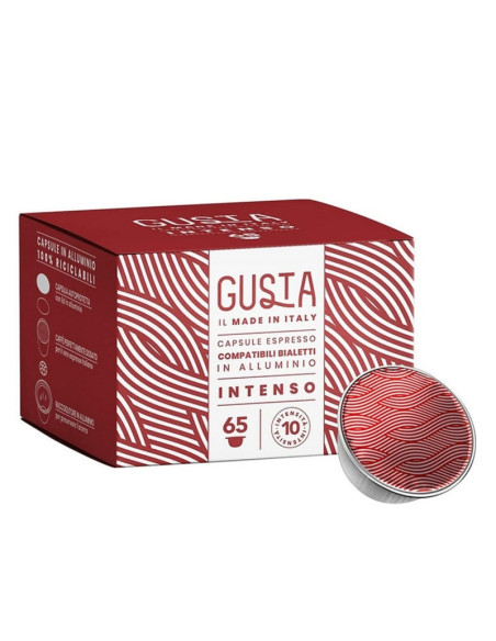 CAPSULE GUSTA DI BIALETTI INTENSO IN ALLUMINIO 65 CAPSULE FORMATO CONVENIENZA