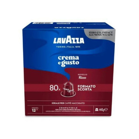 LAVAZZA CREMA & GUSTO RICCO COMPATIBILI NESPRESSO 80 CAPSULE ALLUMINIO