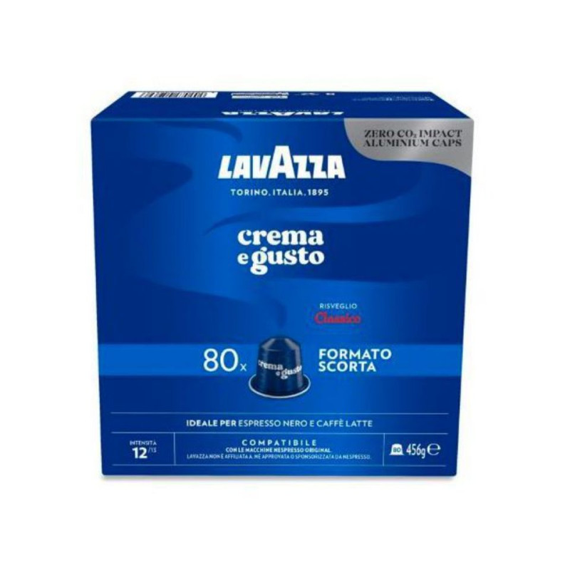 LAVAZZA CREMA & GUSTO CLASSICO  COMPATIBILI NESPRESSO 80 CAPSULE ALLUMINIO