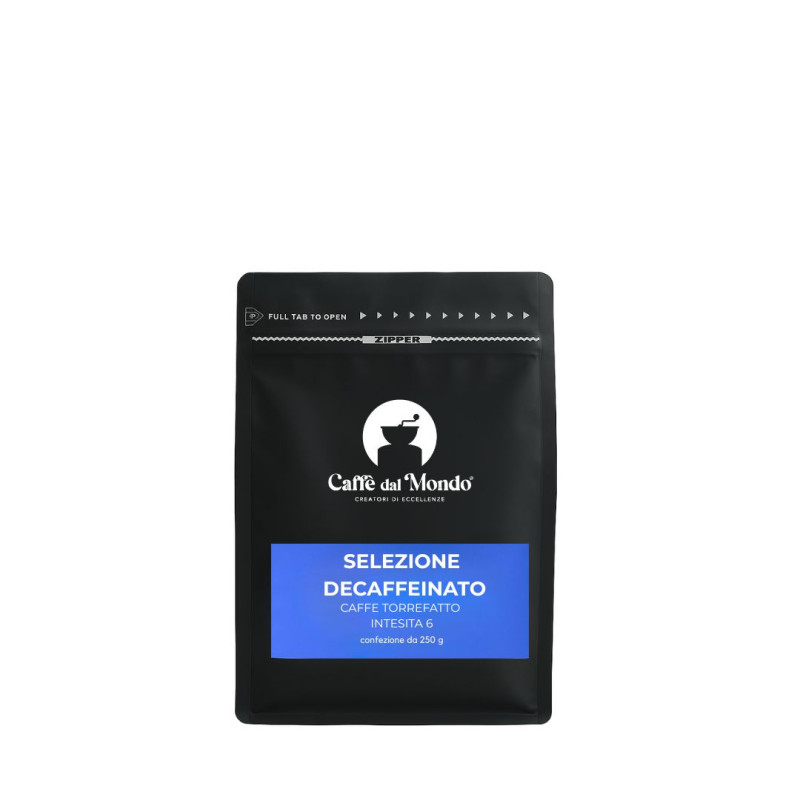 Caffè in Grani  (anche macinato al momento) - Decaffeinato Caffe dal Mondo - 250gr