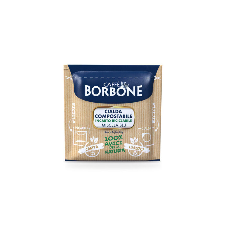 BORBONE CIALDE CARTA MISCELA BLU 50 CIALDE COMPOSTABILI