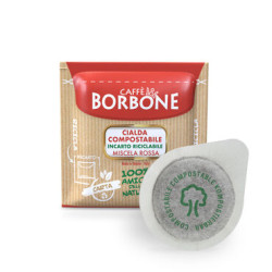 BORBONE CIALDE CARTA 44 MM E.S.E. MISCELA ROSSA 50 CIALDE COMPOSTABILI