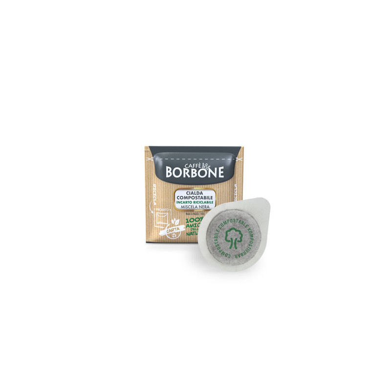BORBONE CIALDE CARTA 44 MM E.S.E. MISCELA NERA  50 CIALDE COMPOSTABILI