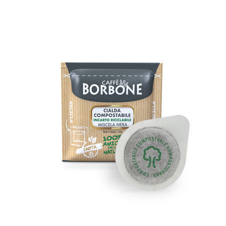 BORBONE CIALDE CARTA 44 MM E.S.E. MISCELA NERA  50 CIALDE COMPOSTABILI