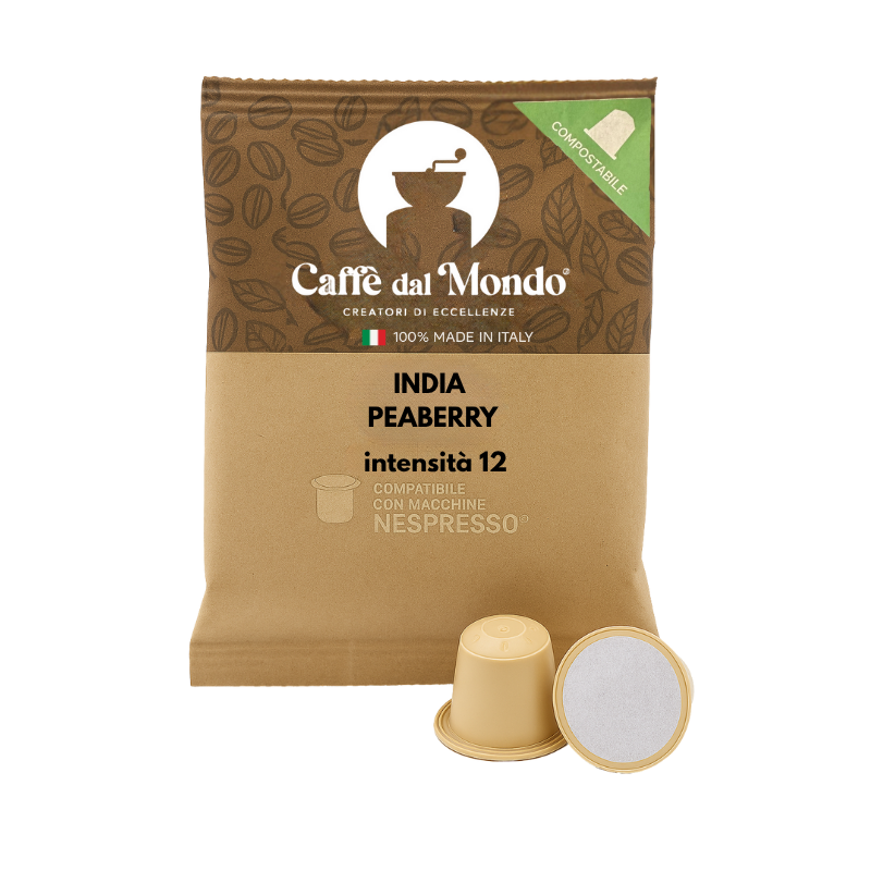NESPRESSO COMPATIBILE COMPOSTABILE  MONORIGINE INDIA PEABERRY