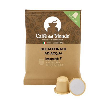 CAPSULE COMPATIBILI NESPRESSO DECAFFEINATO AD ACQUA COMPOSTABILE