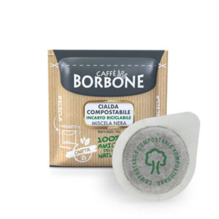 BORBONE CIALDE CARTA 44 MM E.S.E. MISCELA NERA  50 CIALDE COMPOSTABILI