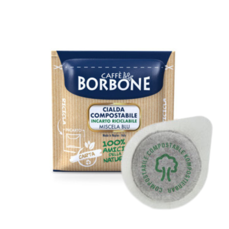 BORBONE CIALDE CARTA MISCELA BLU 50 CIALDE COMPOSTABILI