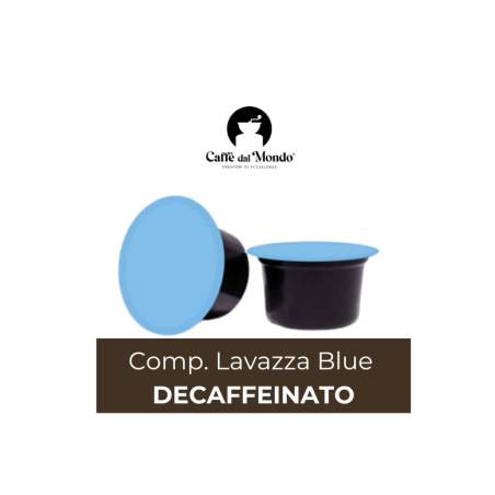 100 CAPSULE COMPATIBILI LAVAZZA BLUE IN BLACK CAFFEDALLMONDO ARTIGIANALI DECAFFEINATO INTENSITA' 6