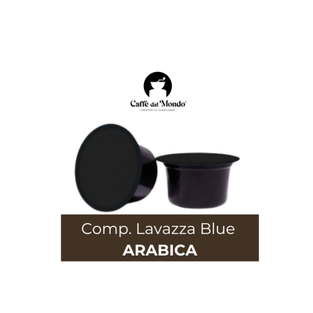 100 CAPSULE COMPATIBILI CAFFEDALMONDO ARTIGIANALI LAVAZZA BLUE IN BLACK SELEZIONE ARABICA