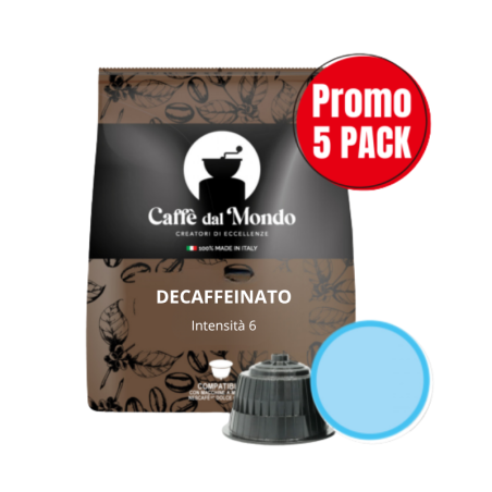 5 SACCHETTI CAPSULE SELEZIONE DECAFFEINATO COMPATIBILI SISTEMA DOLCE GUSTO