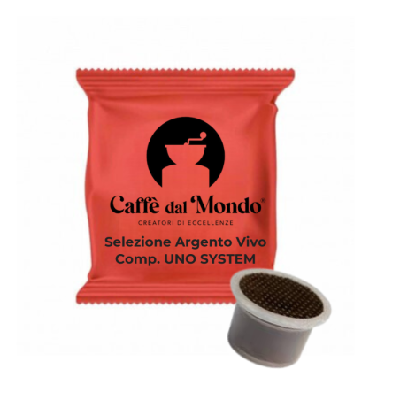 CAFFE'DALMONDO  ARGENTOVIVO  CAPSULE COMPATIBILI Unosystem kimbo illy