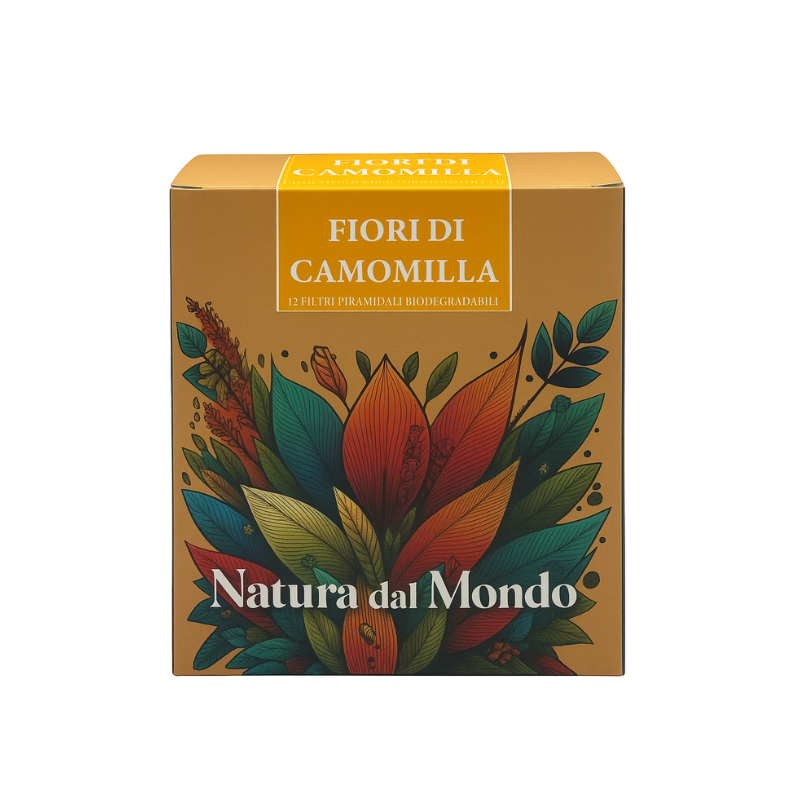 Filtri Piramidali biodegradabili  FIORI DI CAMOMILLA 2,5 gr - 12 pz