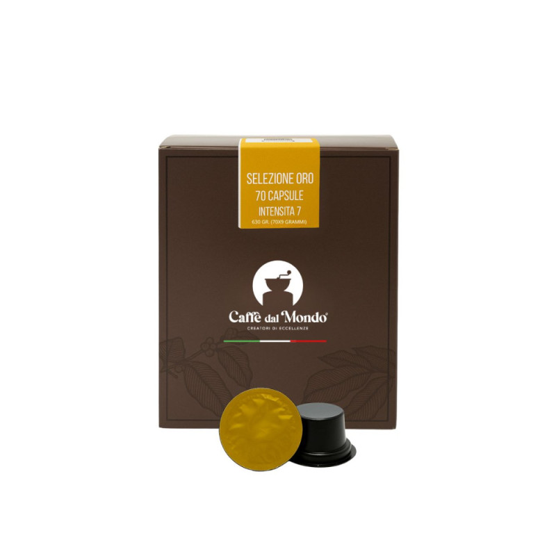 SISTEMA CAFFE' DAL MONDO - Selezione Oro - 70 capsule *acquistabile solo nei negozi CAFFE' DAL MONDO