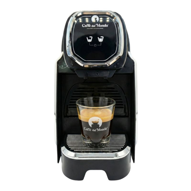 Macchina Caffè Sistema Chiuso Caffè Dal Mondo - Era Bidose Bianca Leva Cromata