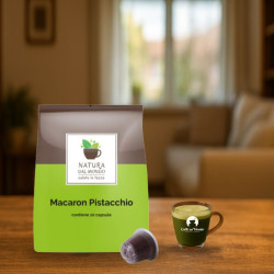 Capsule compatibili Nespresso solubili caffe'  Macaron Pistacchio