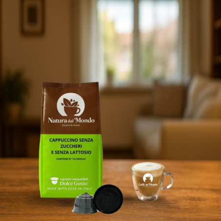 Dolce Gusto Cappuccino Senza Zucchero e Senza Lattosio - 70 capsule compatibili