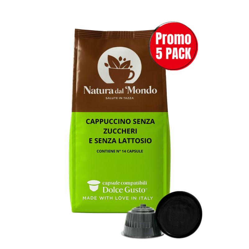 Dolce Gusto Cappuccino Senza Zucchero e Senza Lattosio - 70 capsule compatibili