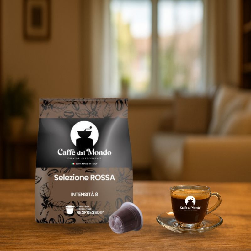 SELEZIONE ROSSA  CAFFE'DALMONDO CAPSULE COMPATIBILI NESPRESSO