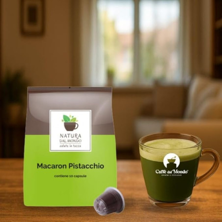 Capsule compatibili Nespresso solubili caffe'  Macaron Pistacchio