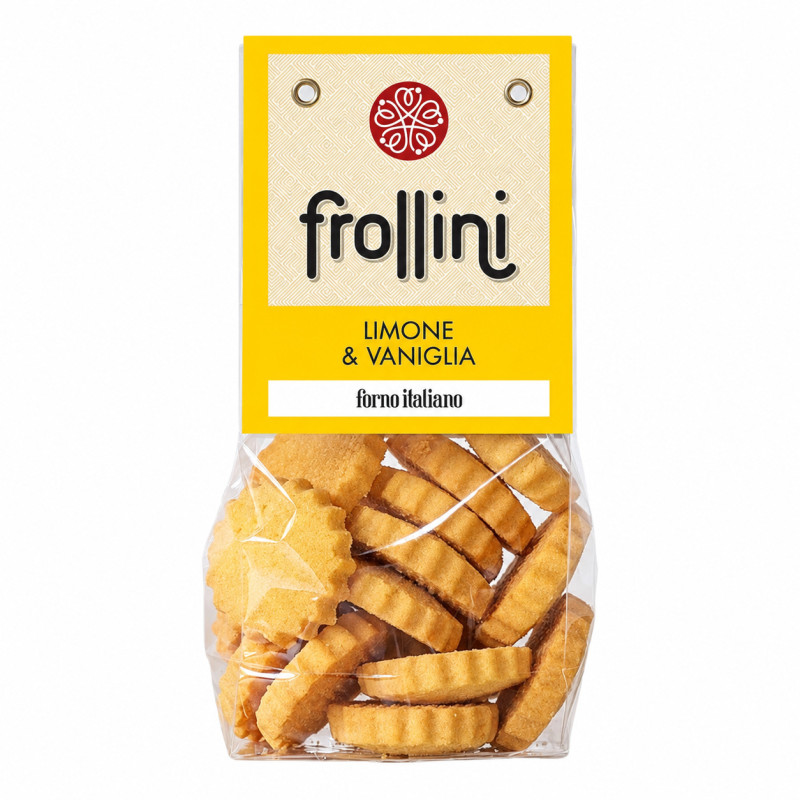 Frollini Artigianali Limone & Vaniglia sacchetto 150 g - Forno Italiano