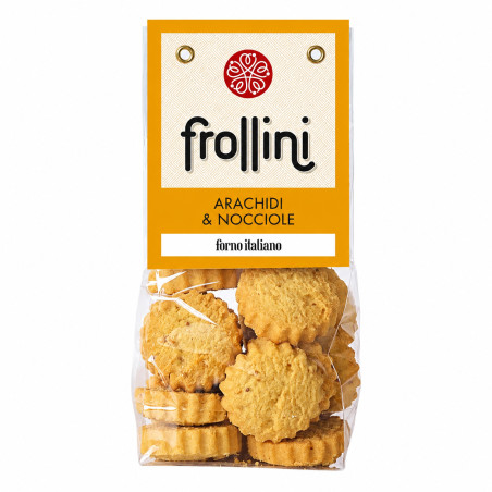 Frollini Artigianali Arachidi & Nocciole sacchetto 150 g - Forno Italiano
